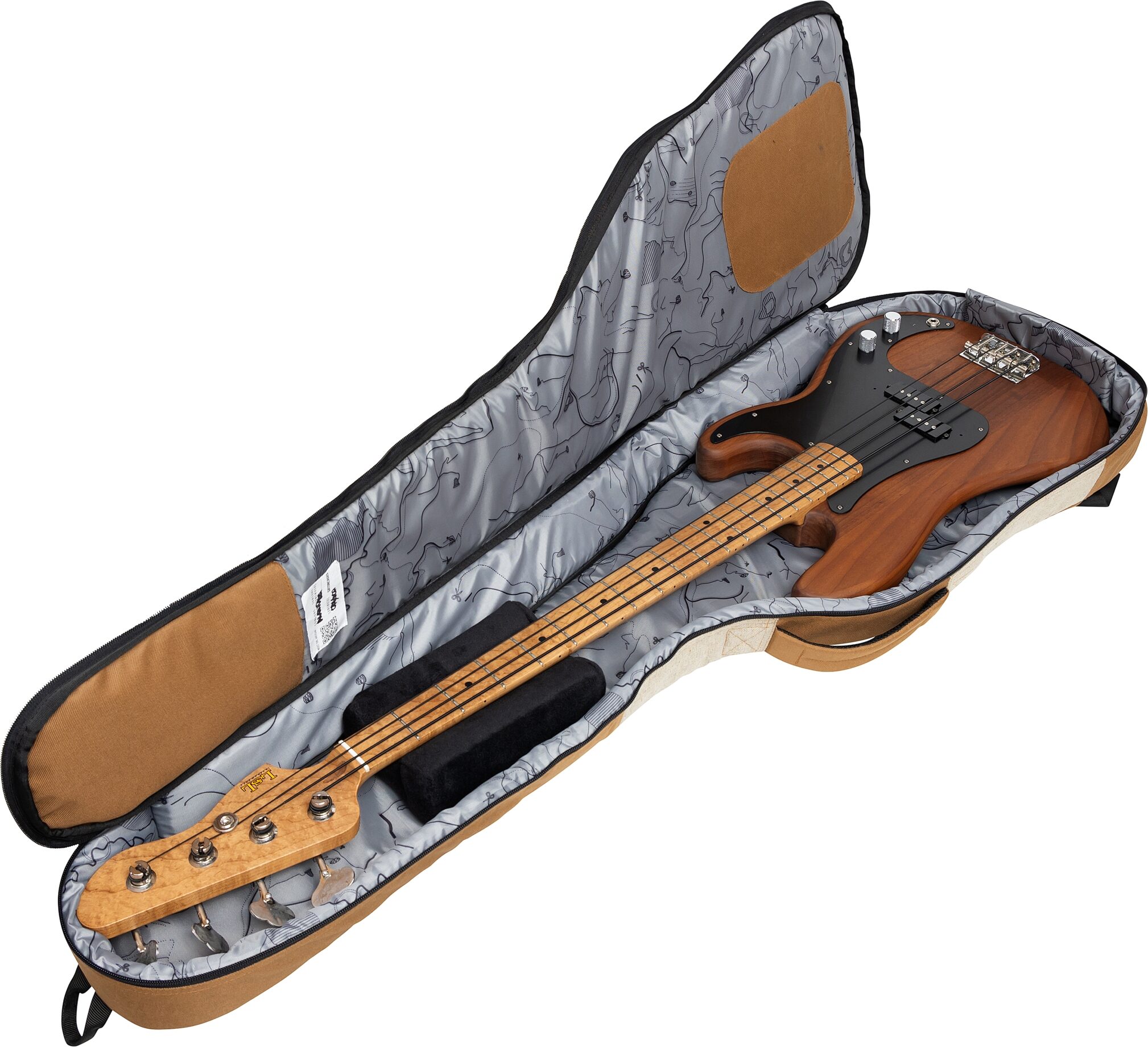 Gator Someone Somewhere Core Electric Bass Gig Bag, Malt, GSSC-BASSMLT, Action Position Back