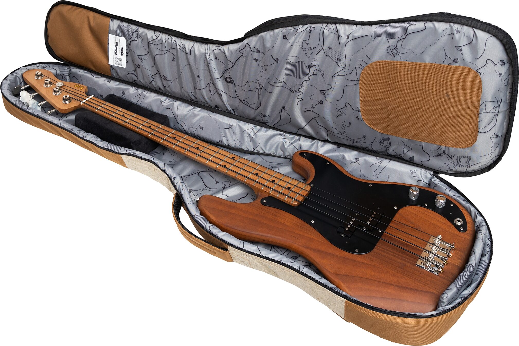Gator Someone Somewhere Core Electric Bass Gig Bag, Malt, GSSC-BASSMLT, Action Position Back