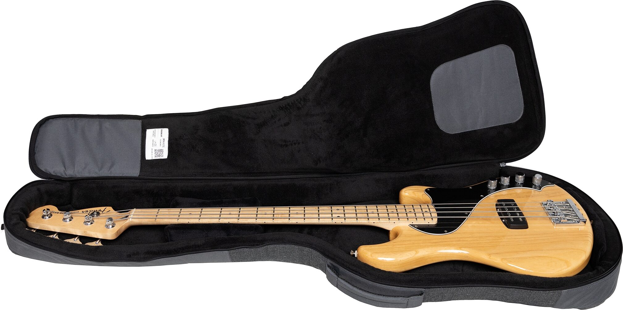 Gator Someone Somewhere Lux Electric Bass Gig Bag, Gray, GSSL-BASSGRY, Action Position Back