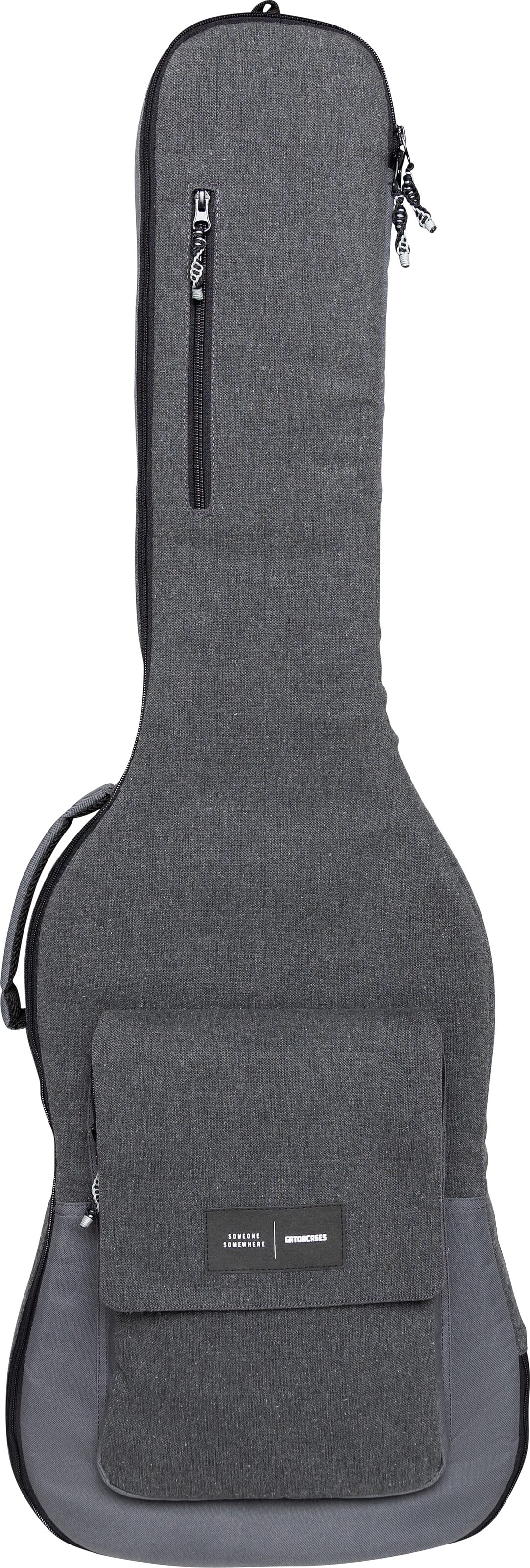 Gator Someone Somewhere Lux Electric Guitar Gig Bag, Gray, GSSL-ELECTRICGRY, Action Position Back