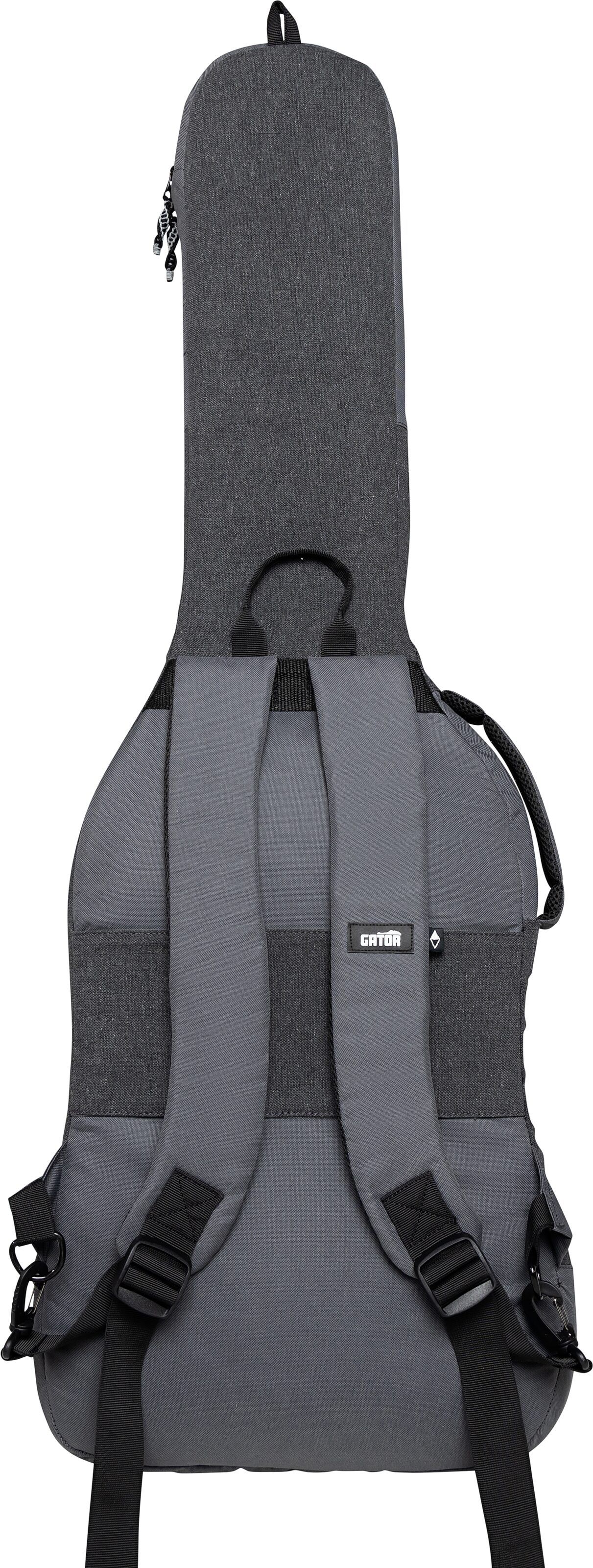 Gator Someone Somewhere Lux Electric Guitar Gig Bag, Gray, GSSL-ELECTRICGRY, Action Position Back