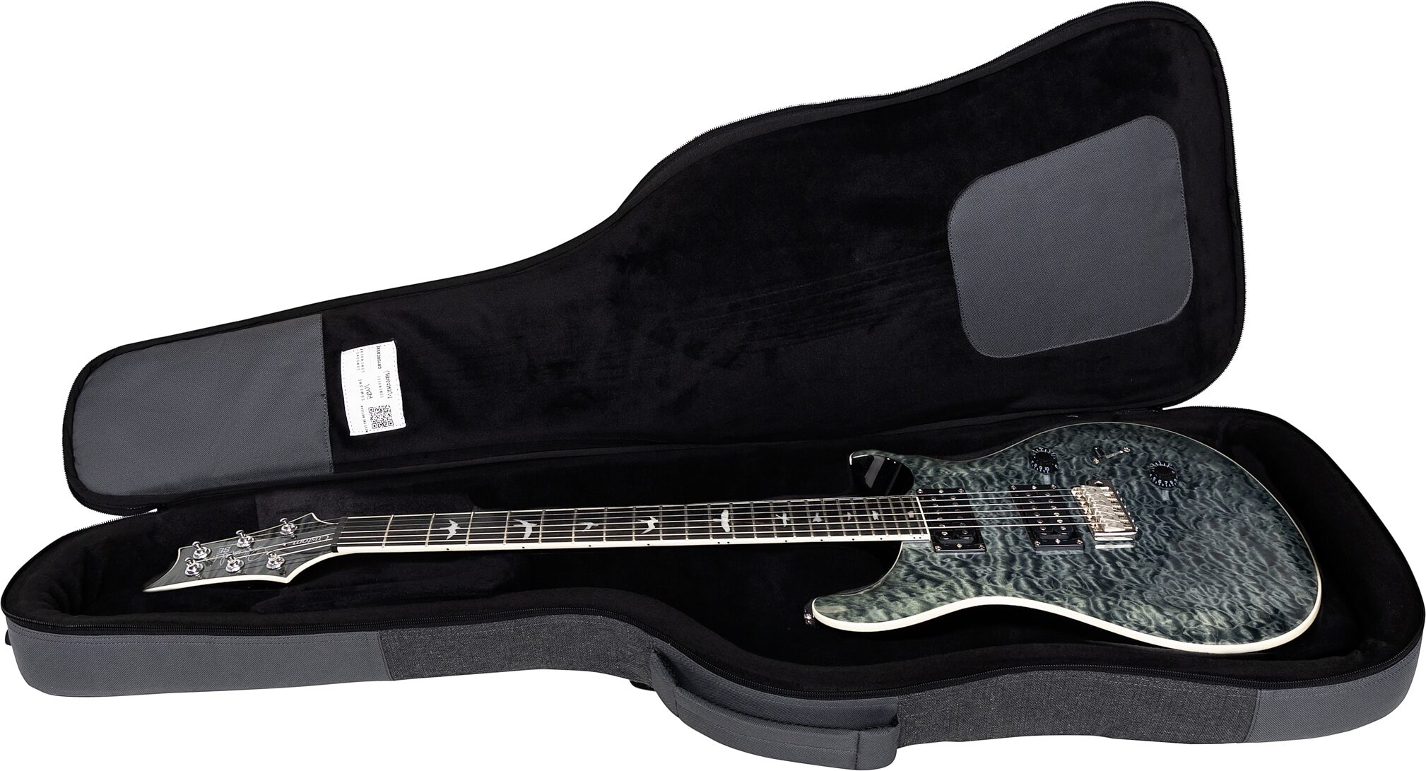 Gator Someone Somewhere Lux Electric Guitar Gig Bag, Gray, GSSL-ELECTRICGRY, Action Position Back