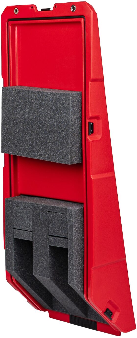 Gator Mini Vault for Two Electric Guitars, Red, Action Position Back