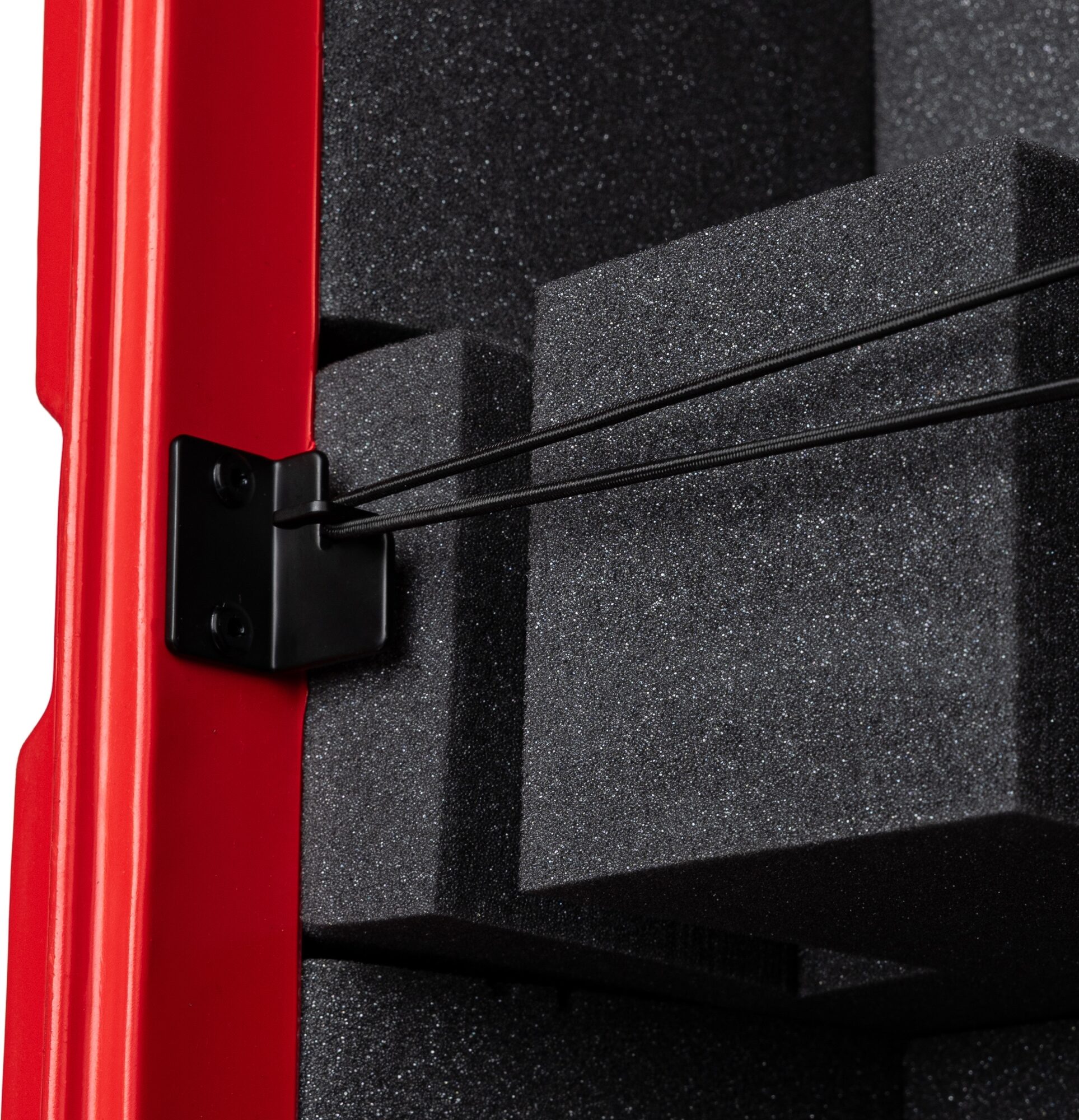 Gator Mini Vault for Two Electric Guitars, Red, Action Position Back