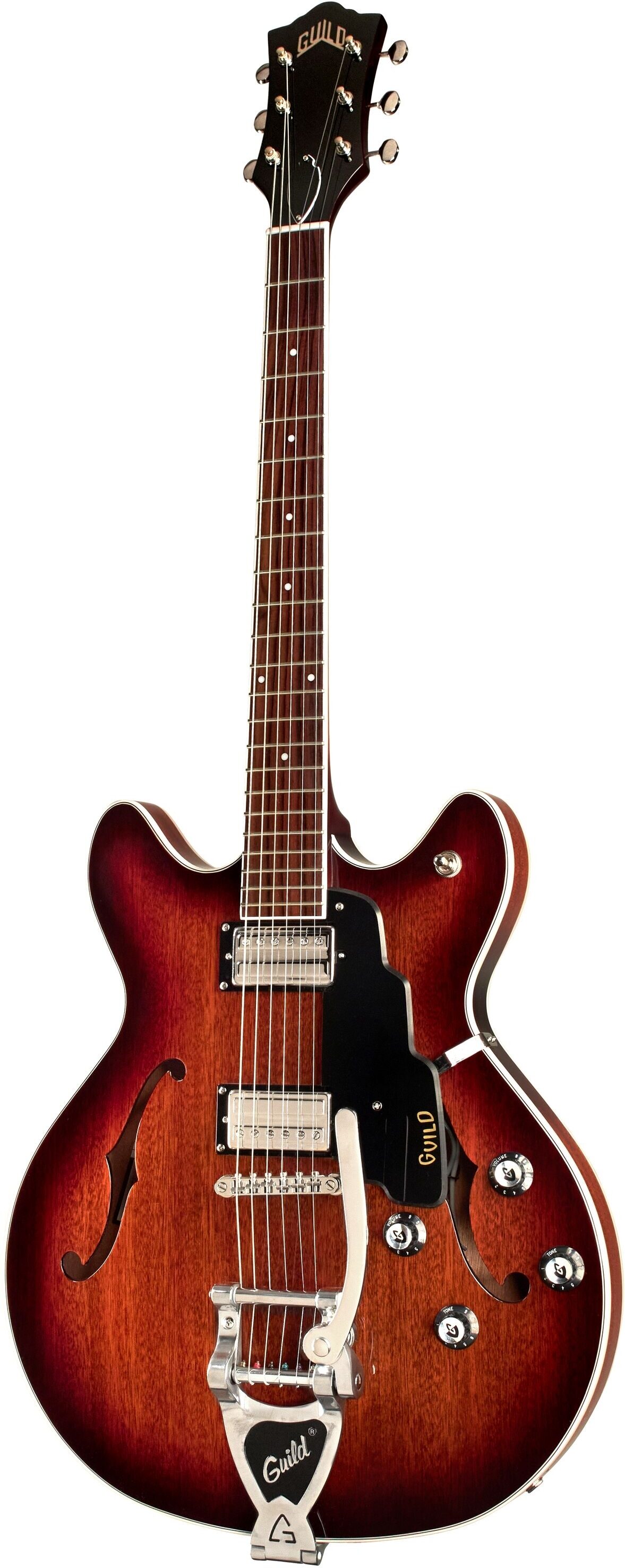 Guild Starfire I Electric Guitar, California Burst, Action Position Back