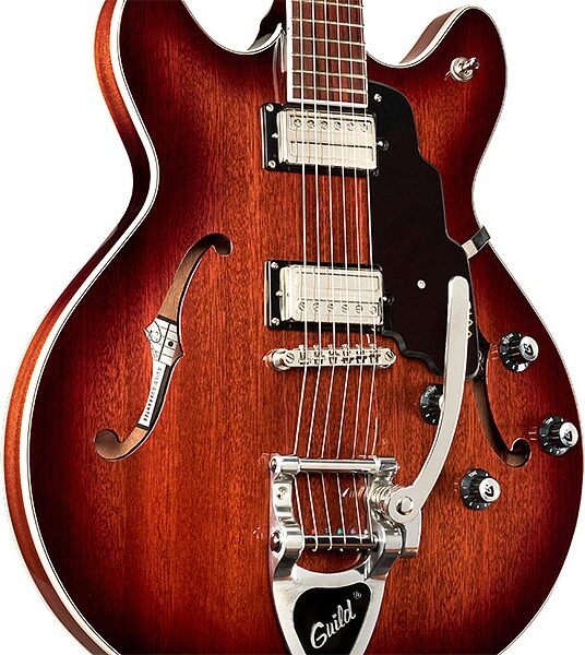 Guild Starfire I Electric Guitar, California Burst, Action Position Back