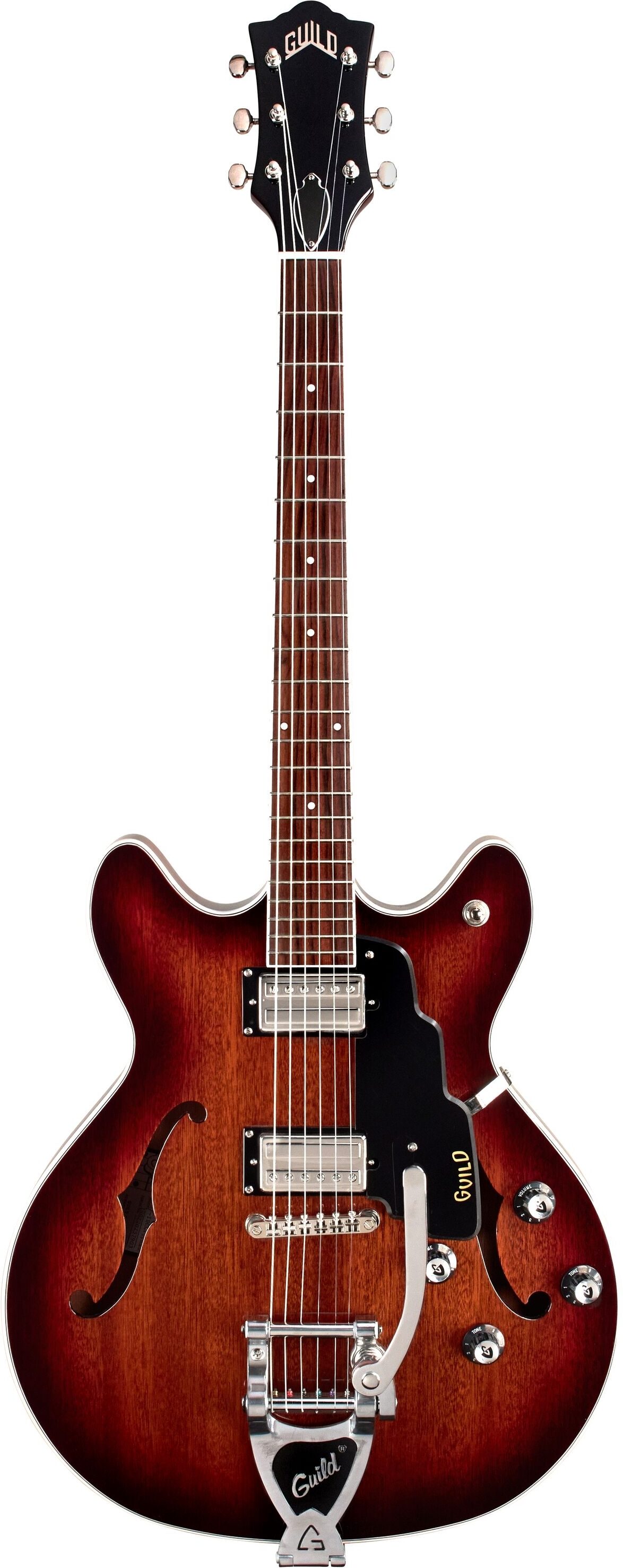 Guild Starfire I Electric Guitar, California Burst, Action Position Back