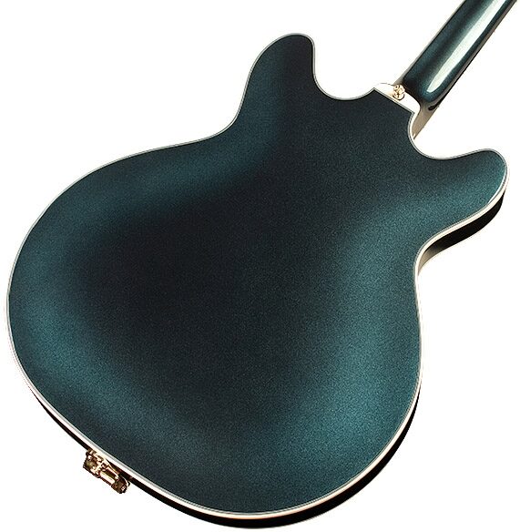 Guild Starfire VI Special Kingswood Electric Guitar (with Case), Green, Action Position Back