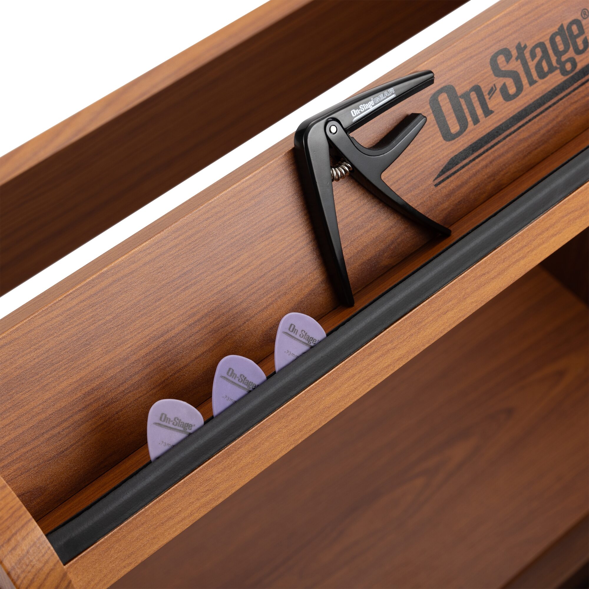 On-Stage GWS5000 Guitar Workstation, Rosewood, Angled Front