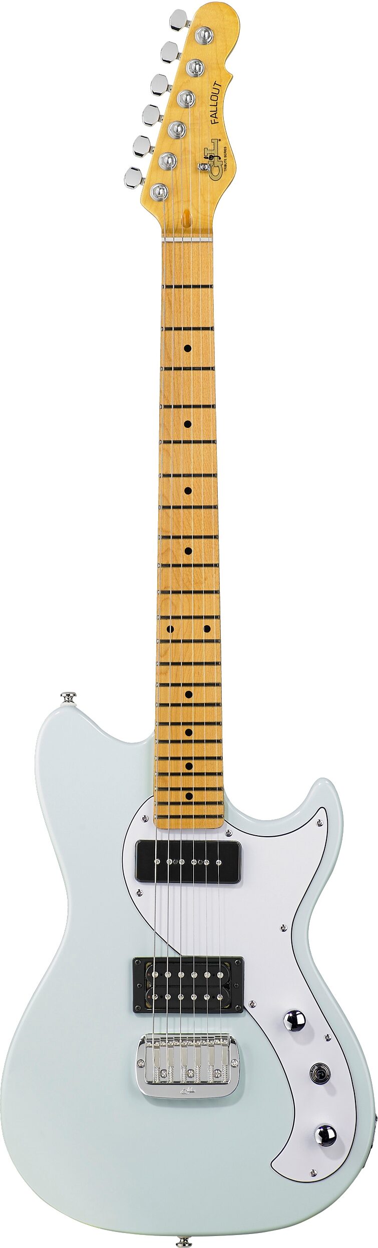 G&L Tribute Fallout Electric Guitar, Left-Handed, Sonic Blue, Action Position Back