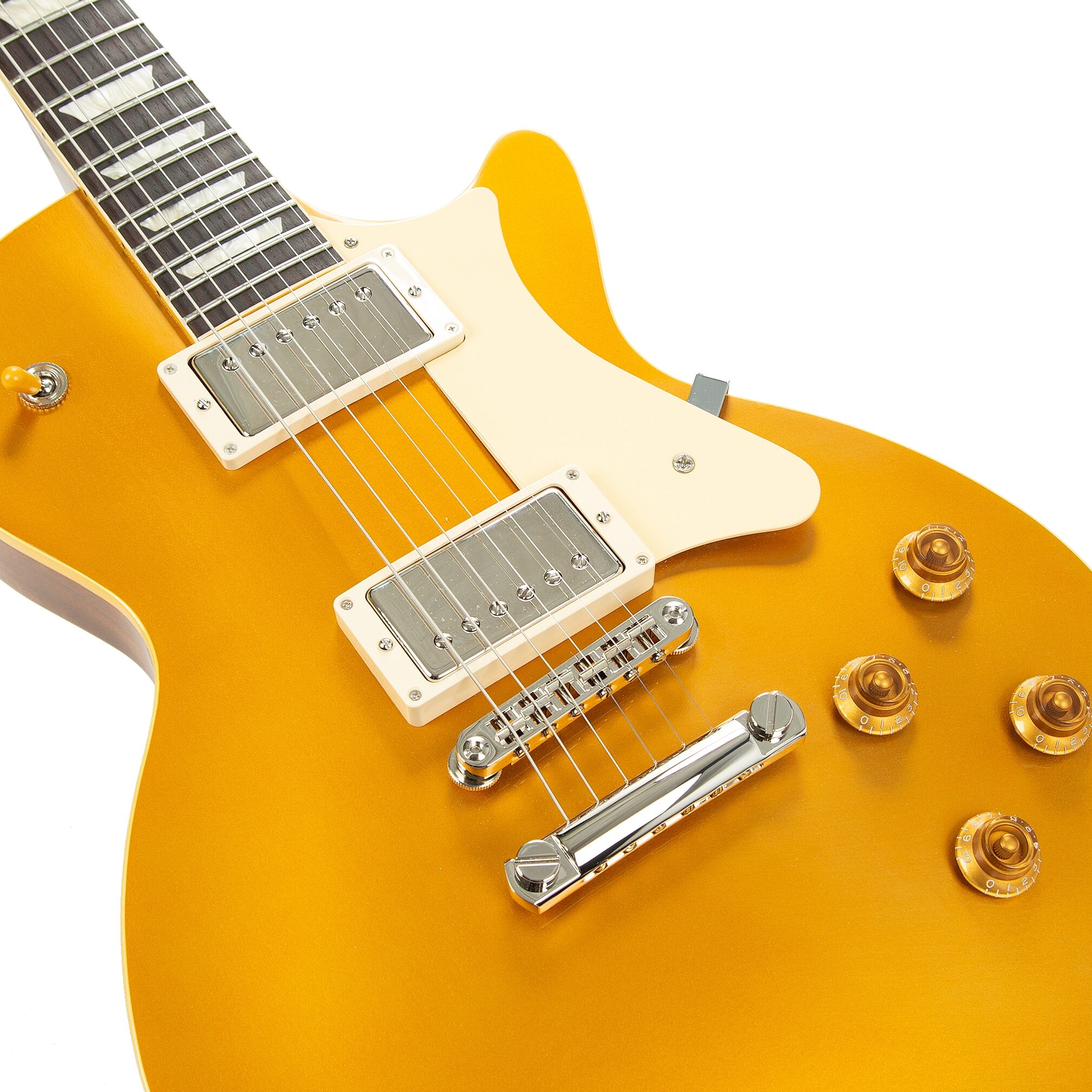 Heritage Custom Core H-150 Plain Top Electric Guitar, Gold Top, Action Position Back