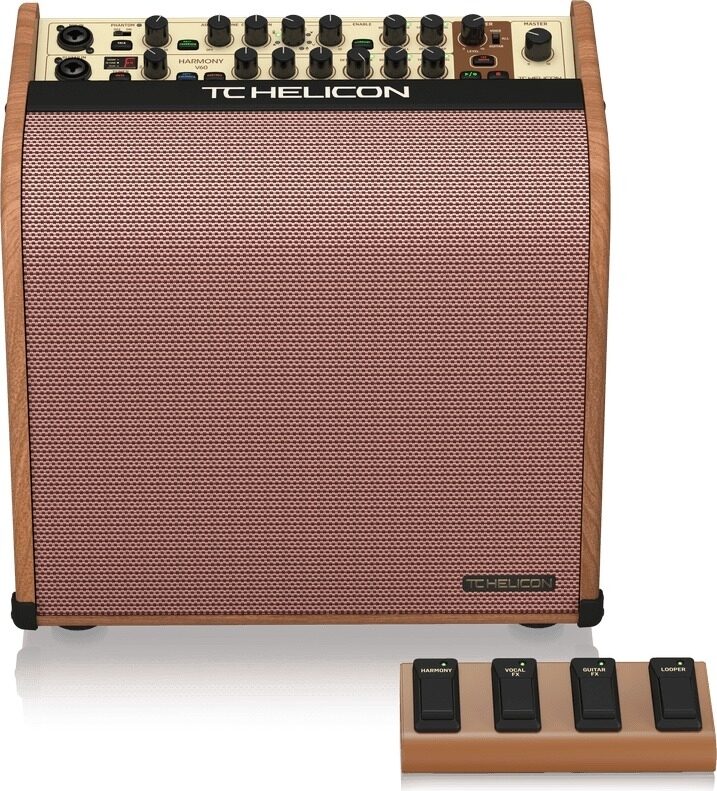 TC Helicon Harmony V60 Acoustic Guitar Amplifier, Action Position Back