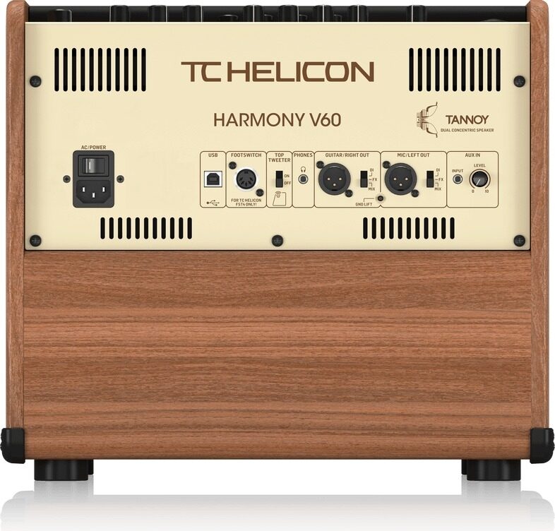 TC Helicon Harmony V60 Acoustic Guitar Amplifier, Action Position Back
