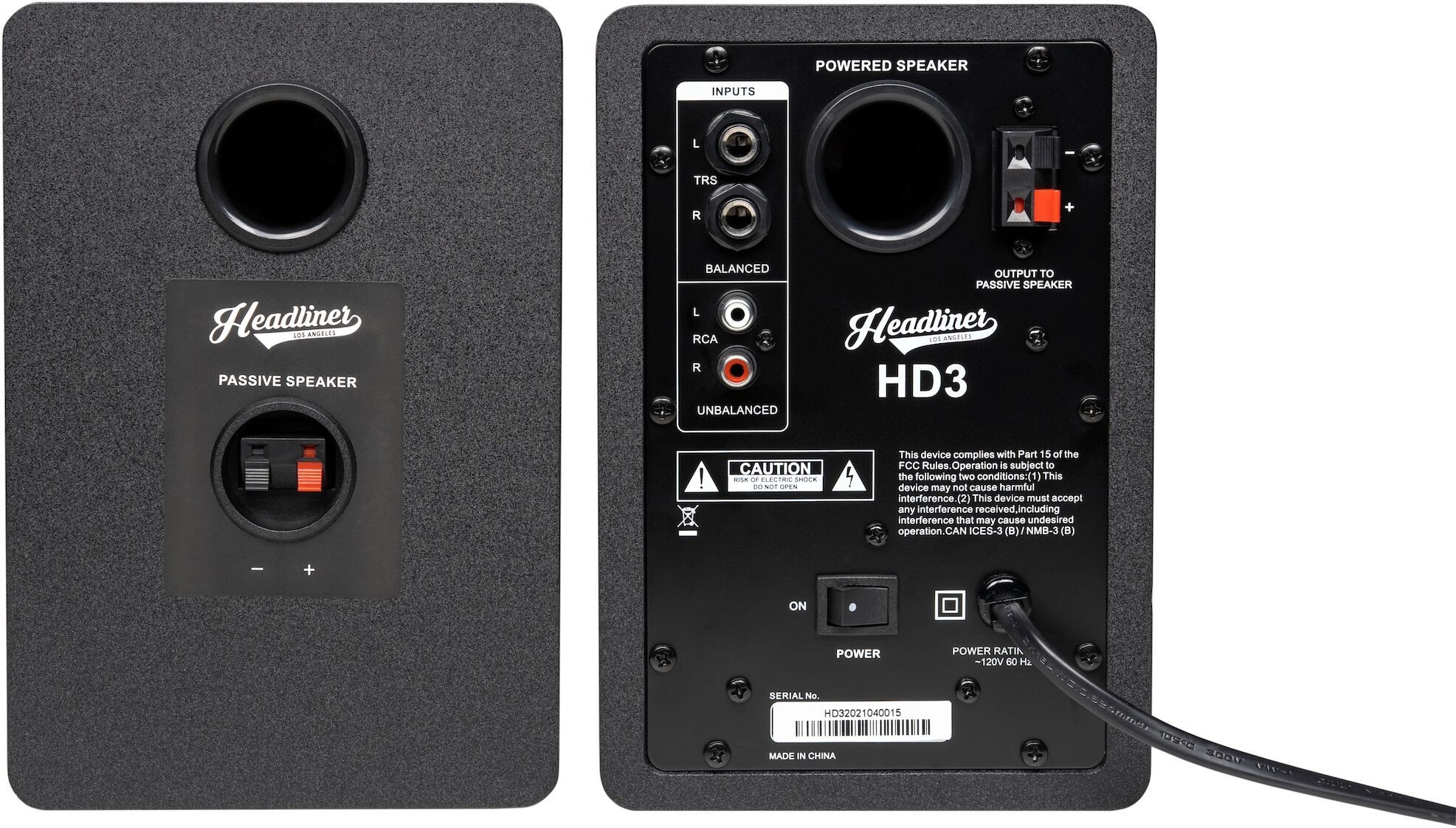 Headliner HD3 Studio Monitors, Action Position Back