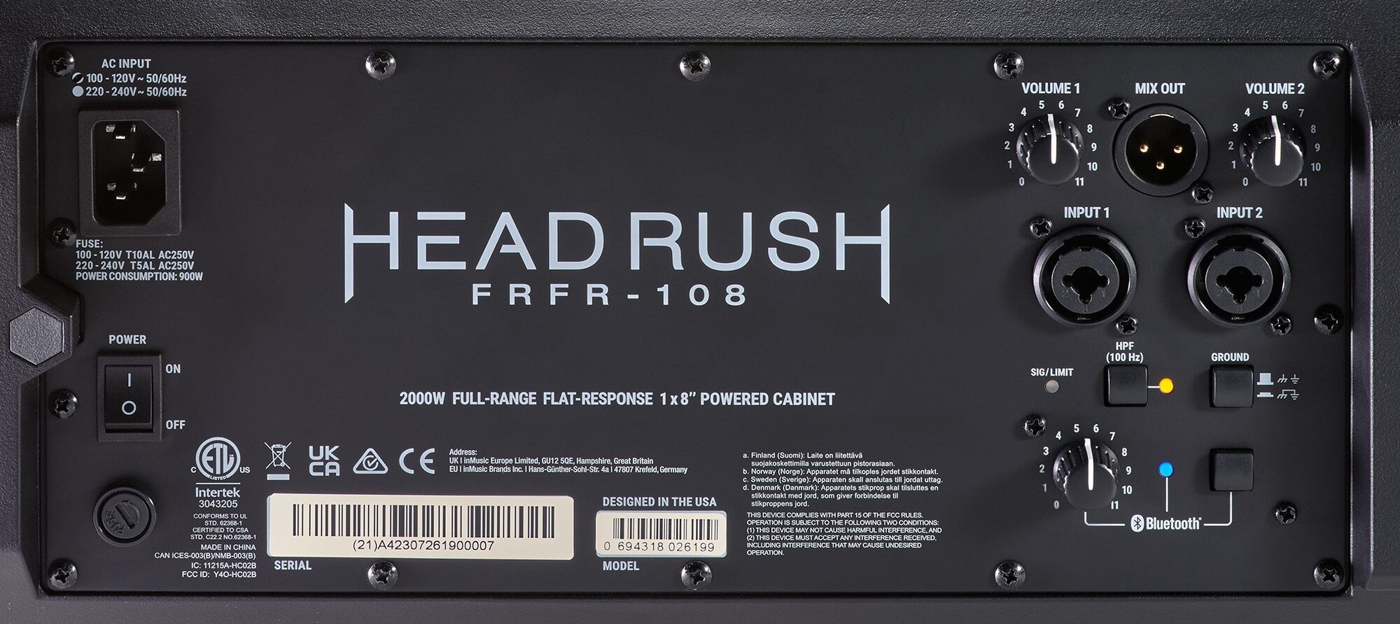 HeadRush FRFR108 MKII Powered Speaker Cabinet