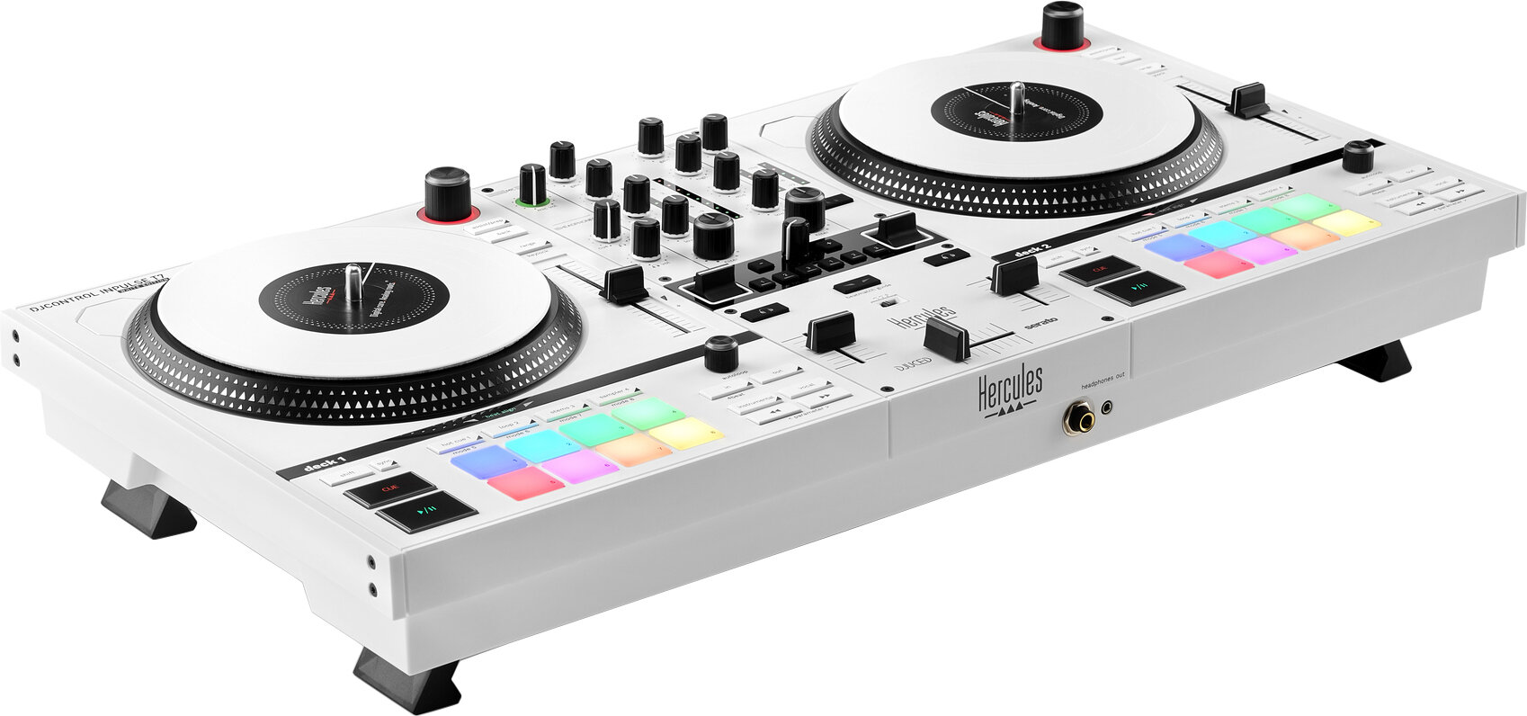 Hercules DJControl Inpulse T7 DJ Controller, White, Action Position Back