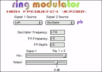 Cycling '74 Pluggo 3.1 VST MAS RTAS (Macintosh), Distortion - HF Ring Mod