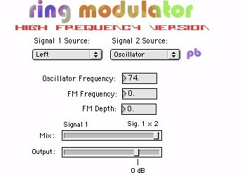 Cycling '74 Pluggo 3.1 VST MAS RTAS (Macintosh), Distortion - HF Ring Mod