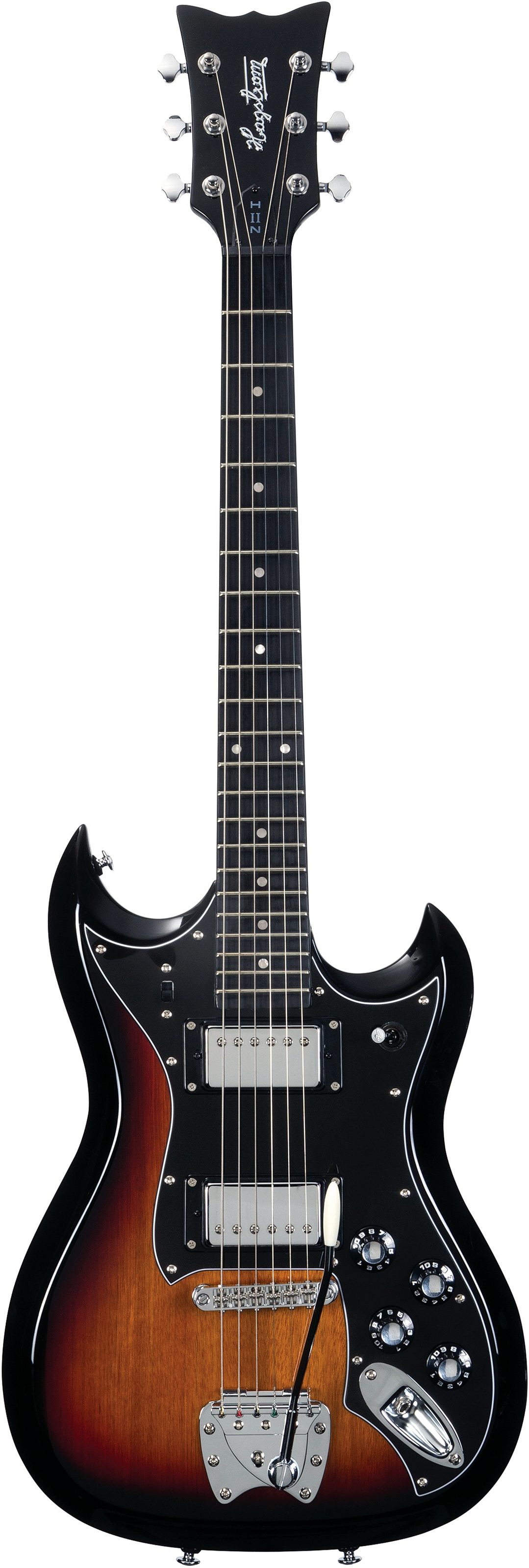 Hagstrom Retroscape H-IIN HB Electric Guitar, Action Position Back