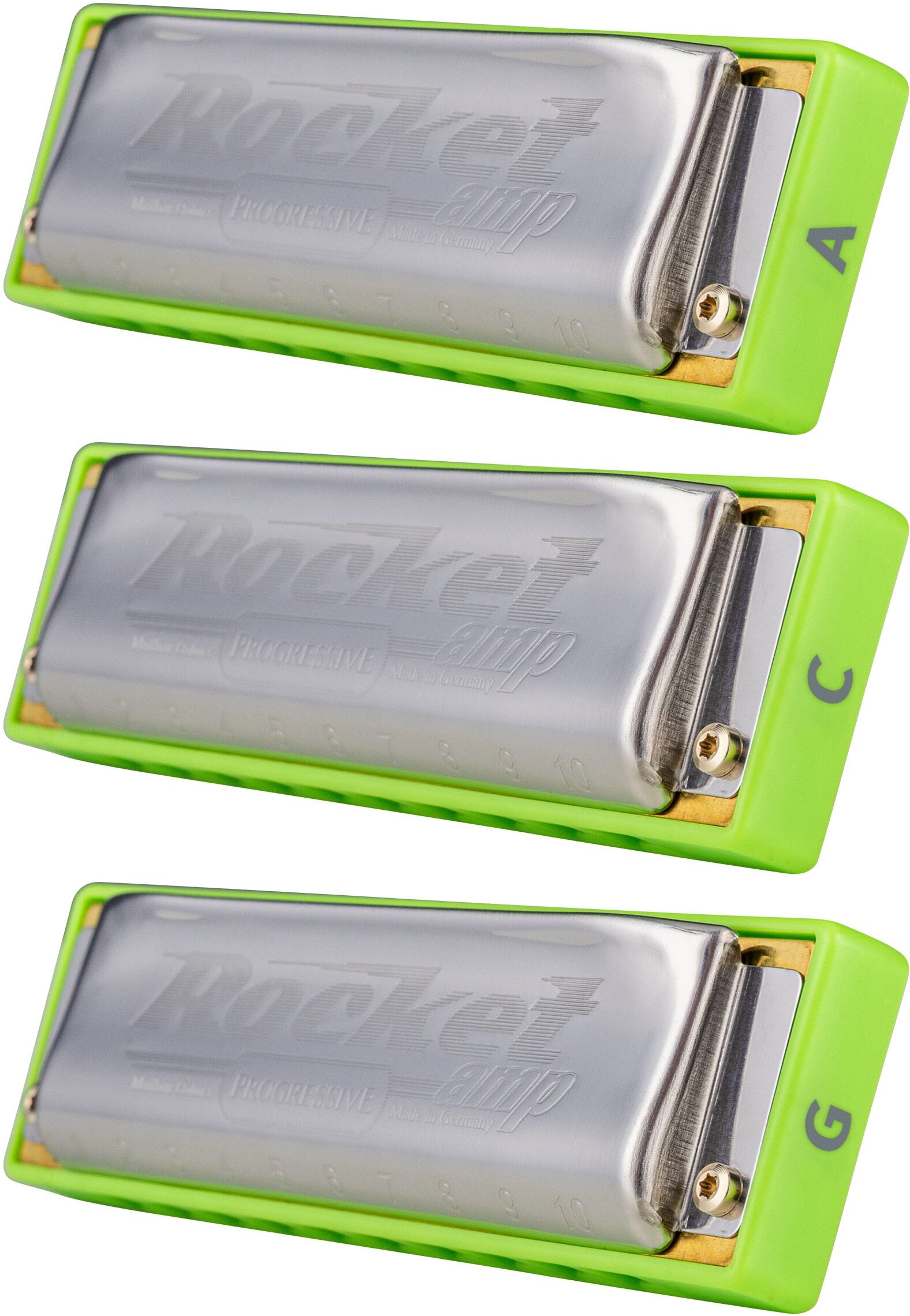 Hohner Rocket Amp Harmonica, Propack C, G, A-Major, Action Position Back