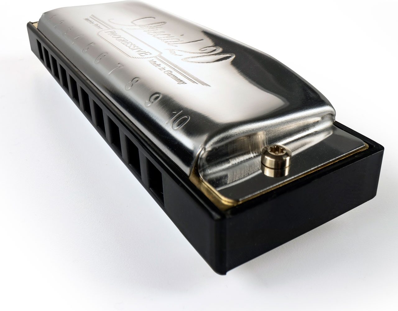Hohner SPC20 Special 20 Harmonica, Key of A, Action Position Back
