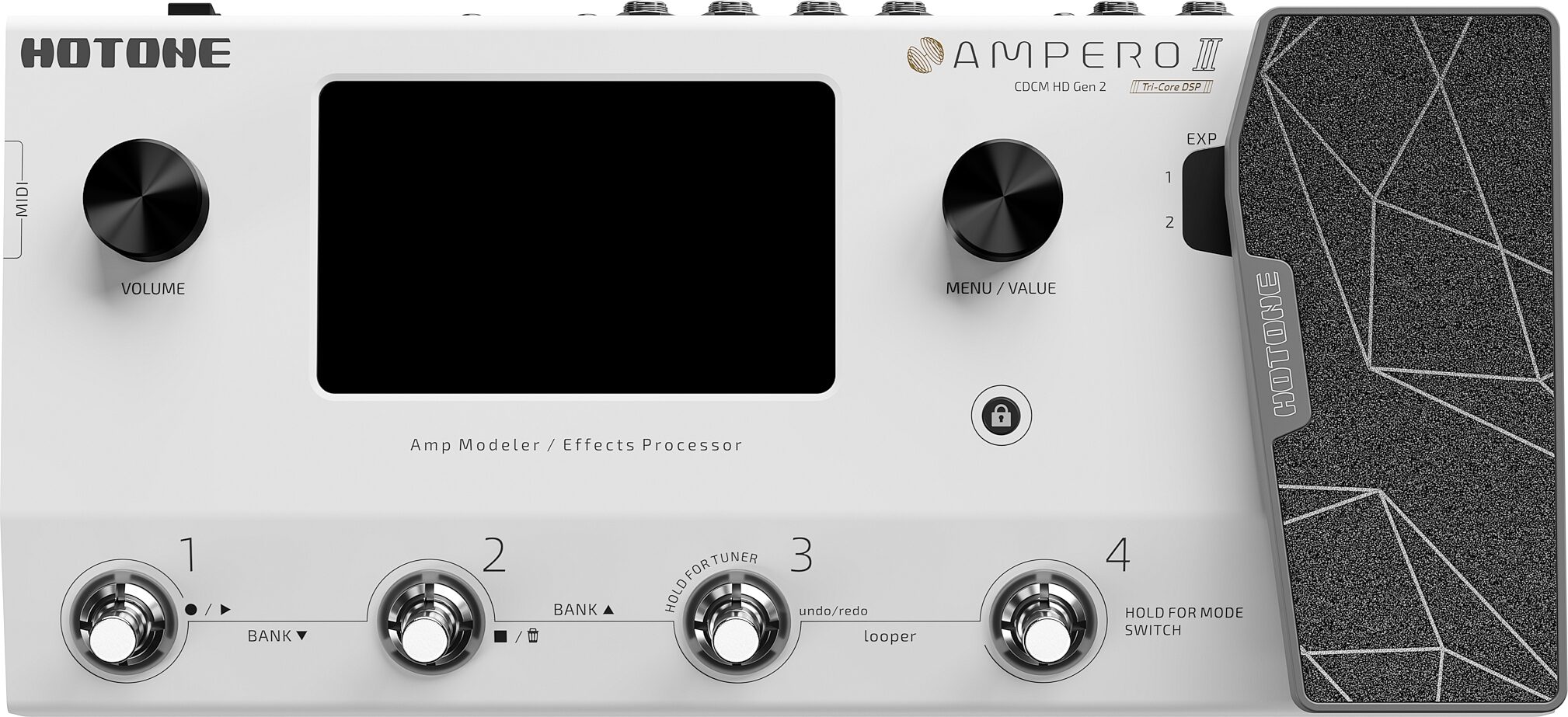 Hotone Ampero II Amp Modeler and Effects Processor, New, Action Position Back