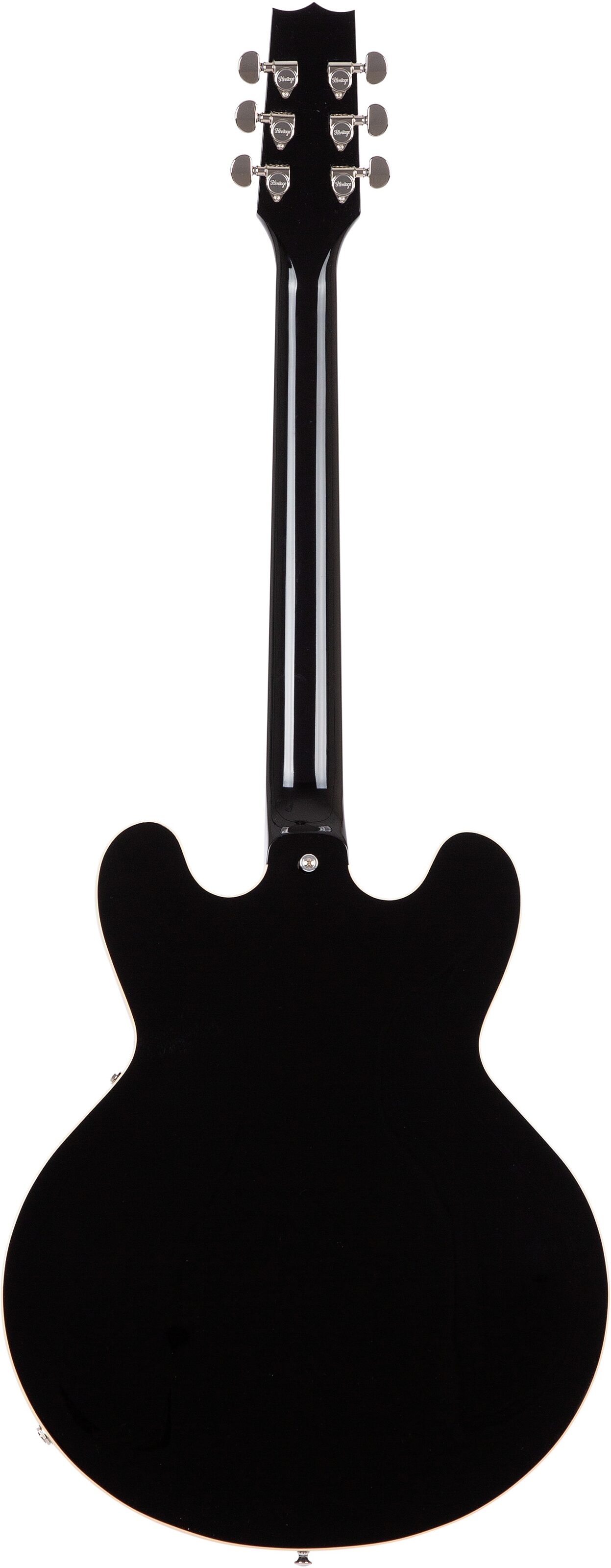 Heritage Standard H-535 Semi-Hollowbody Electric Guitar, Ebony, Action Position Back