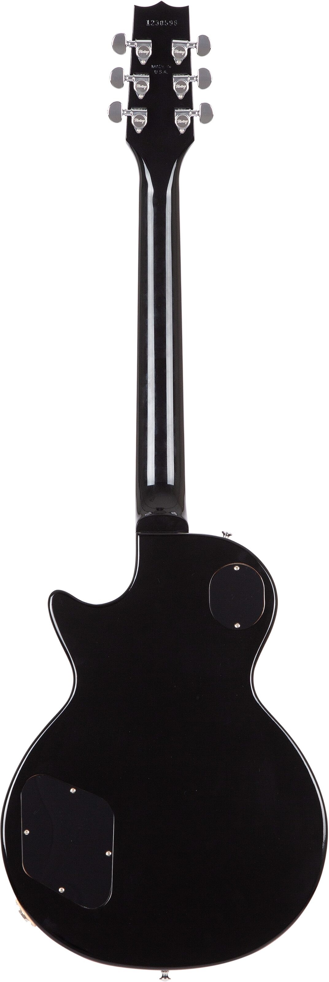 Heritage Standard H-150 P90 Electric Guitar, Ebony, Action Position Back