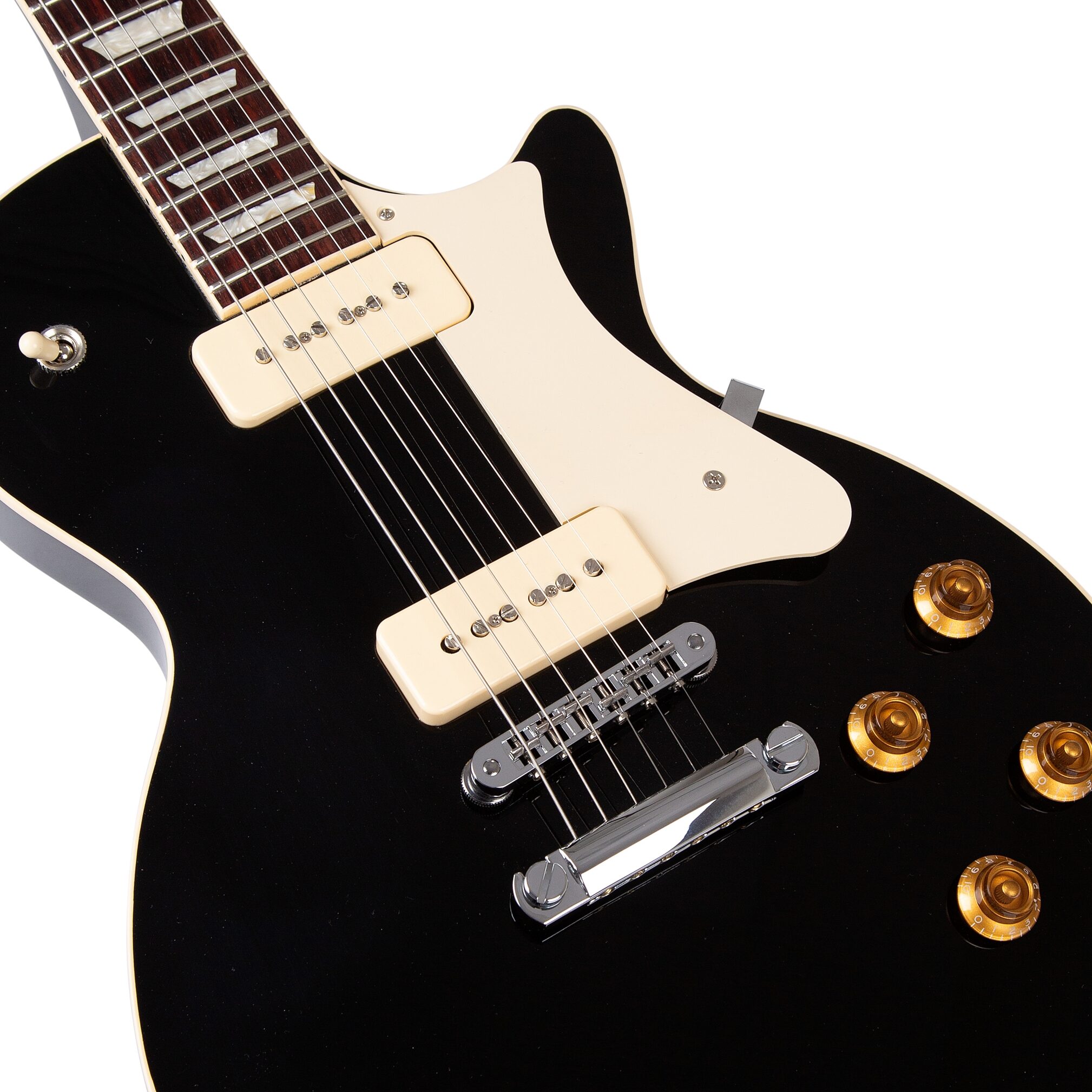 Heritage Standard H-150 P90 Electric Guitar, Ebony, Action Position Back
