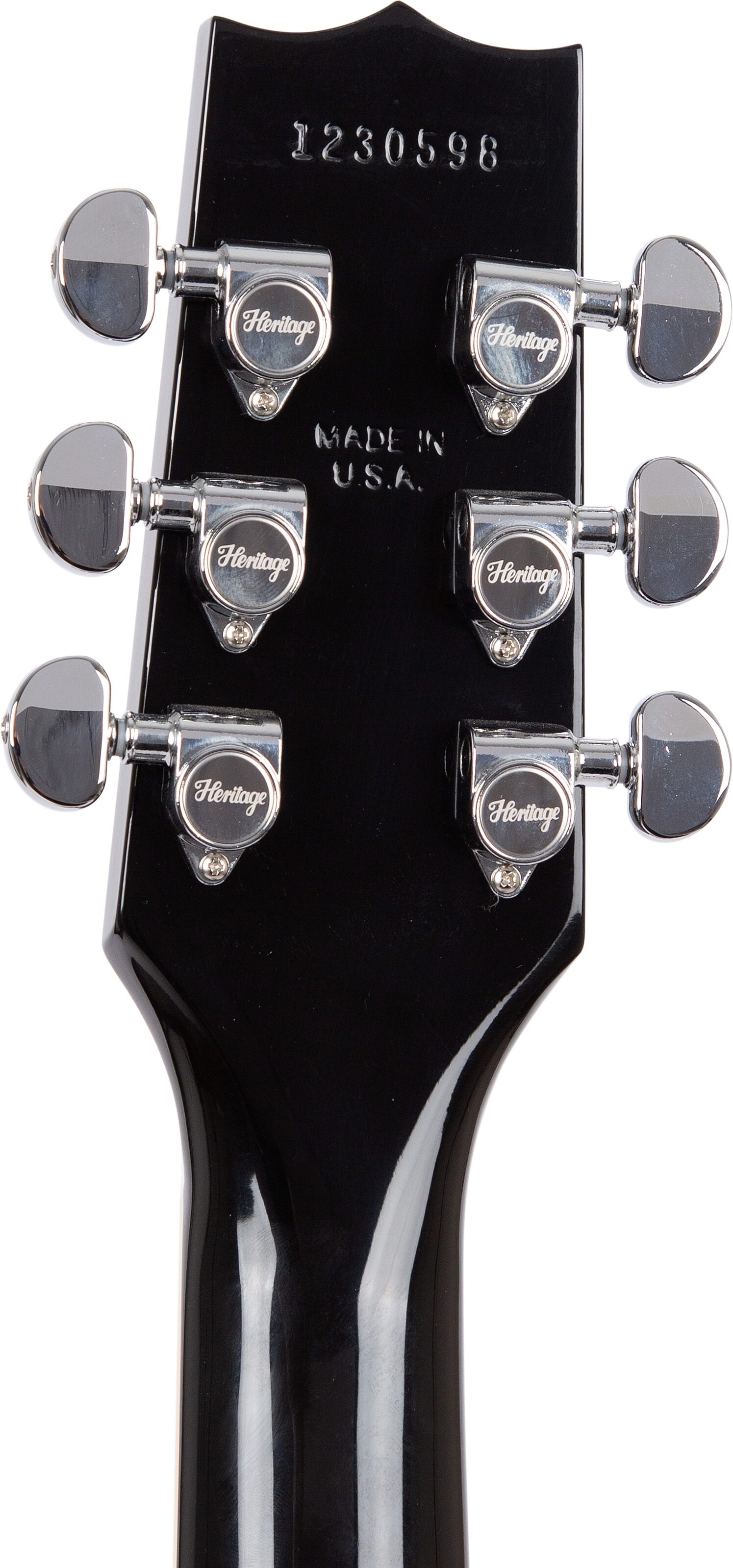 Heritage Standard H-150 P90 Electric Guitar, Ebony, Action Position Back