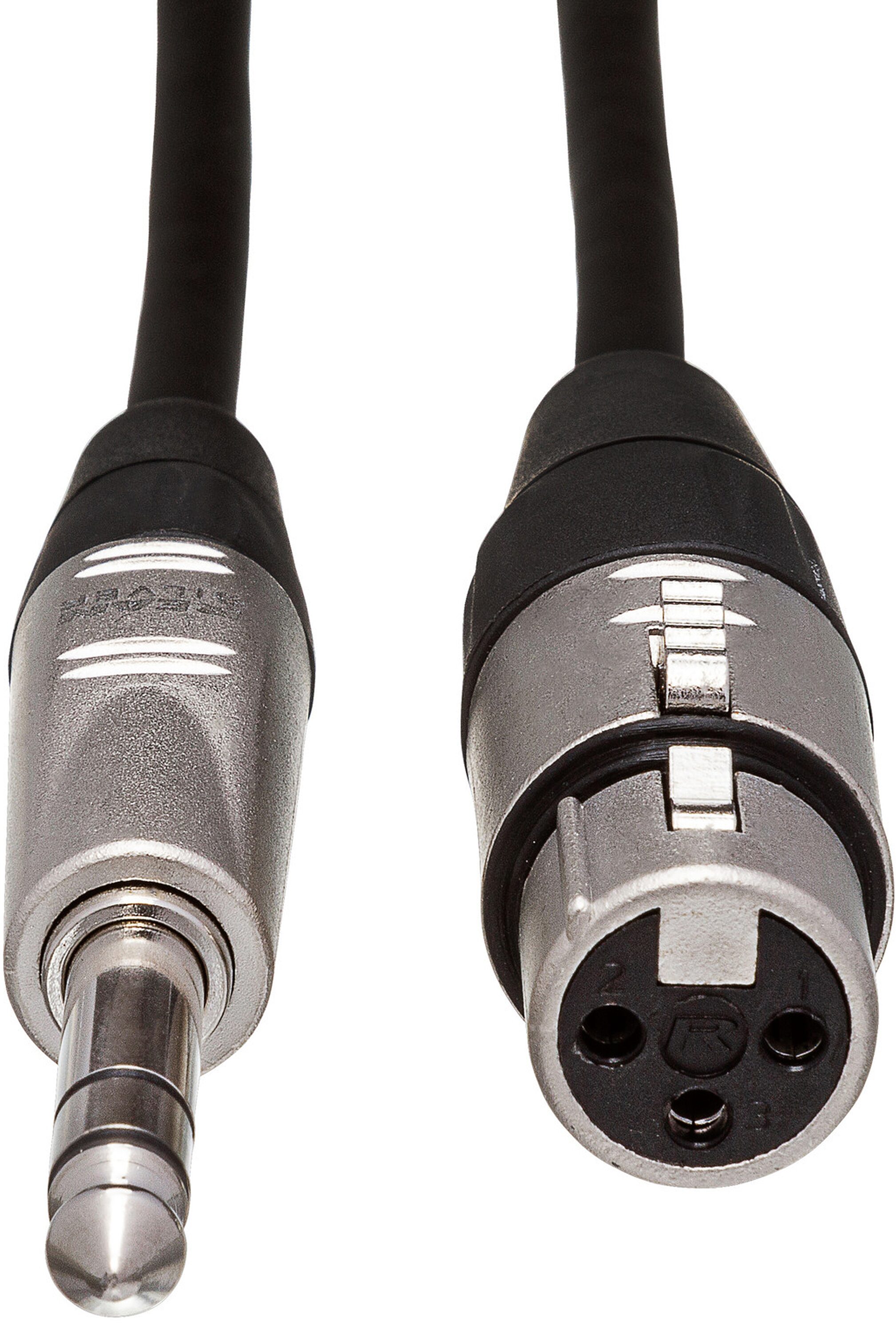 Hosa HXS-000 Pro Balanced REAN XLR Female to 1/4-Inch TRS Interconnect Cable, 50 foot, HXS-050, Action Position Back