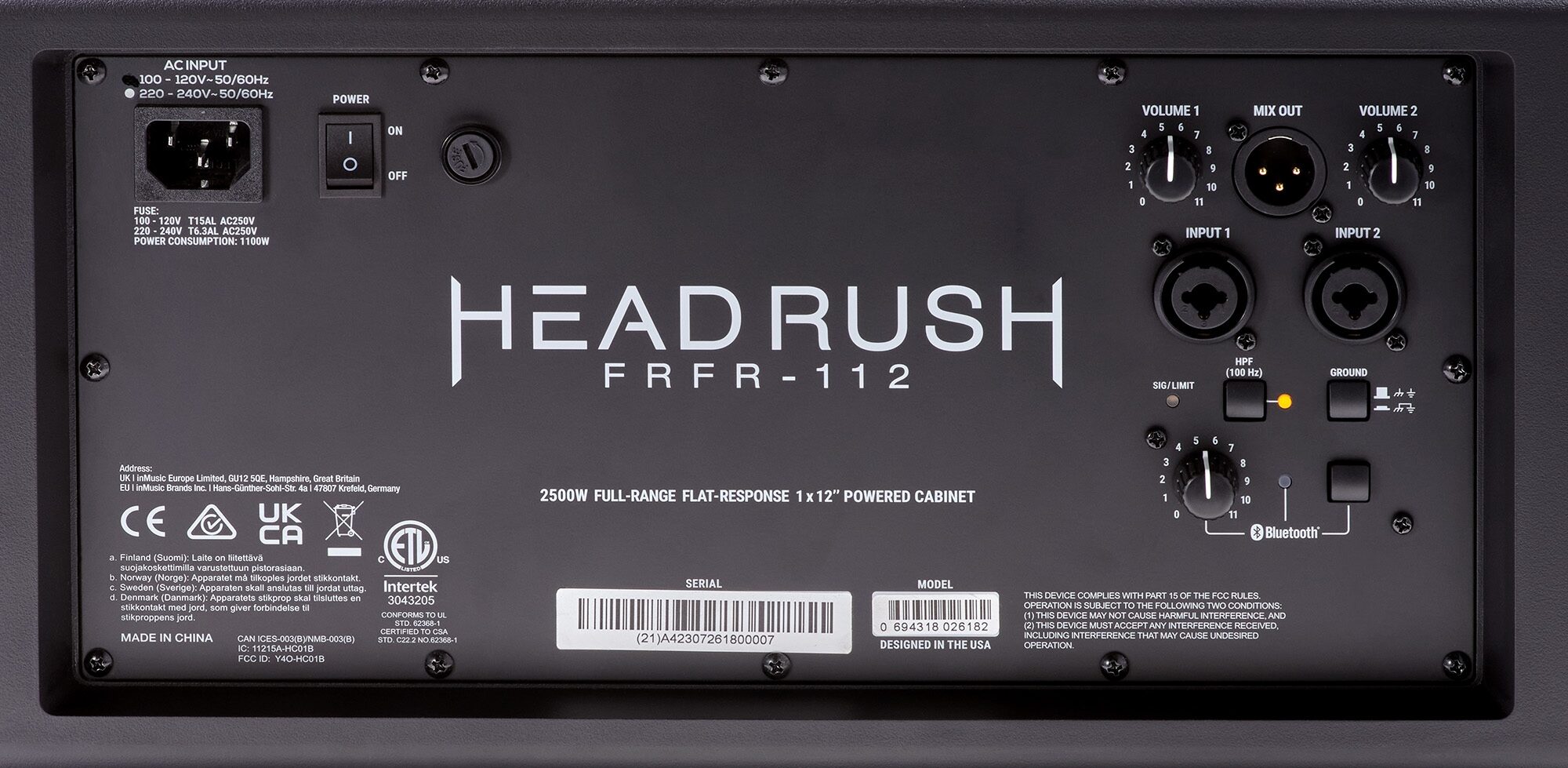 HeadRush FRFR112 MKII Bluetooth Powered Speaker Cabinet | zZounds