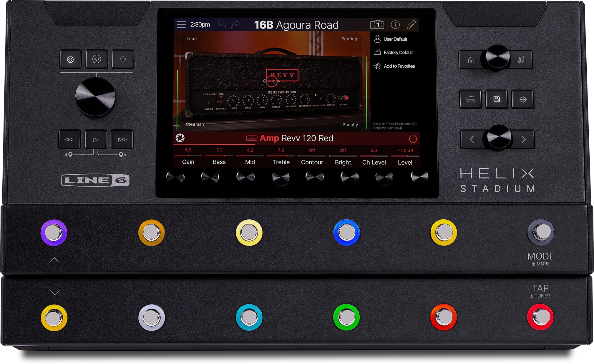 Line 6 Helix Stadium Floor Multi-Effects Processor Pedal, New, Action Position Back