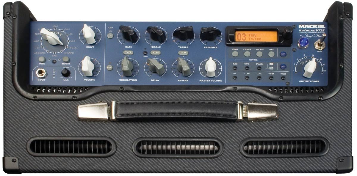 Mackie Hotwire VT12 Guitar Combo Amplifier, Top Panel