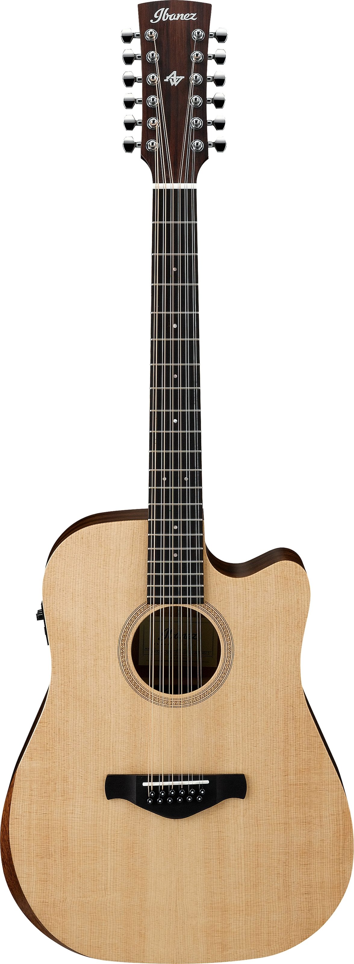Ibanez AC152CE Artwood Traditional Acoustic-Electric Guitar, Action Position Back
