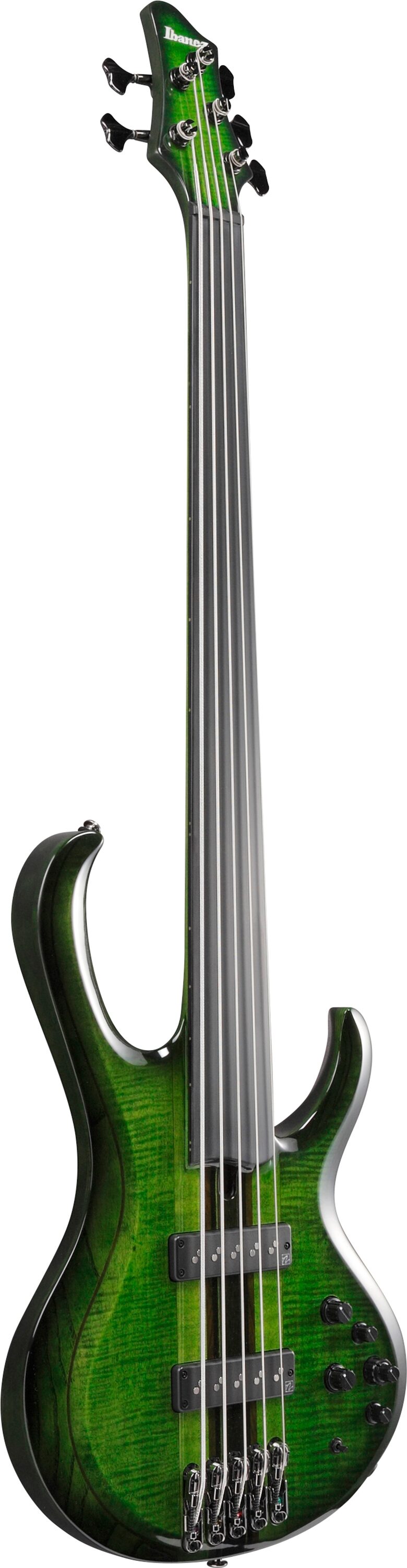 Ibanez SDGB1 Steve DiGiorgio Electric Bass, Dark Moss Burst, Action Position Back