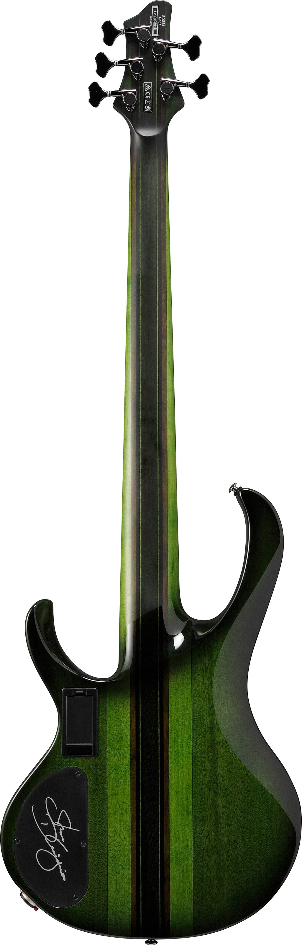 Ibanez SDGB1 Steve DiGiorgio Electric Bass, Dark Moss Burst, Action Position Back