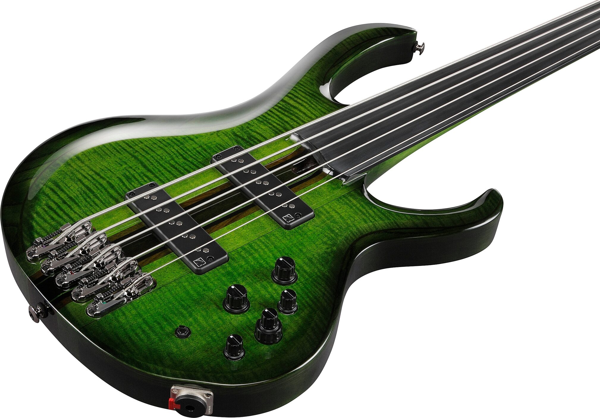 Ibanez SDGB1 Steve DiGiorgio Electric Bass, Dark Moss Burst, Action Position Back