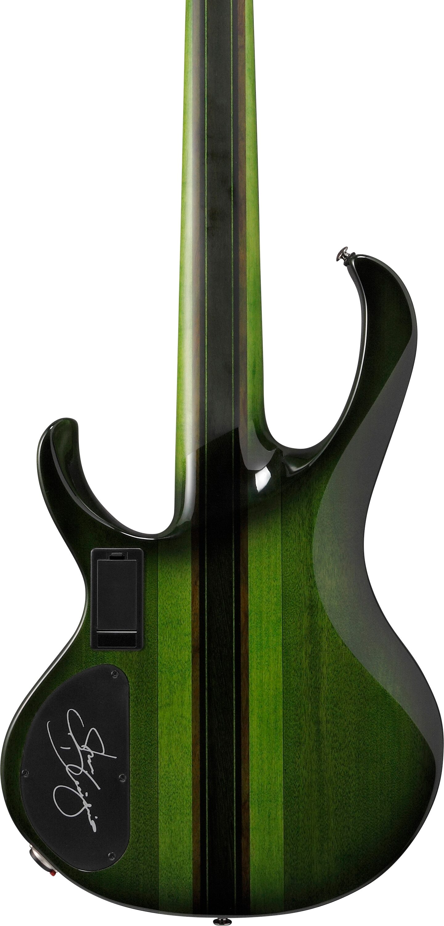 Ibanez SDGB1 Steve DiGiorgio Electric Bass, Dark Moss Burst, Action Position Back