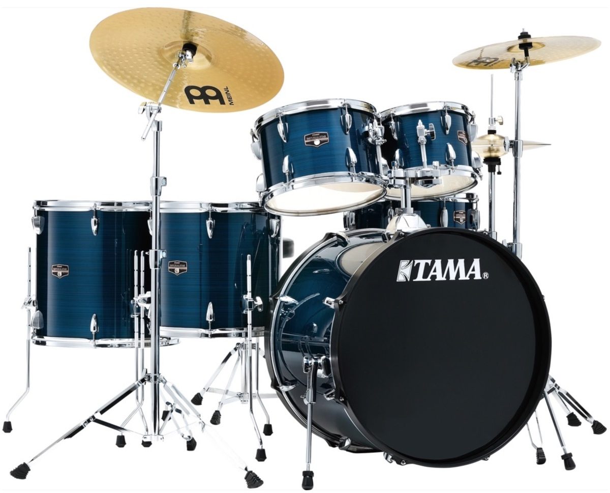 Tama IE62C Imperialstar Drum Kit, 6-Piece (with Meinl Cymbals), Hairline Blue, Main