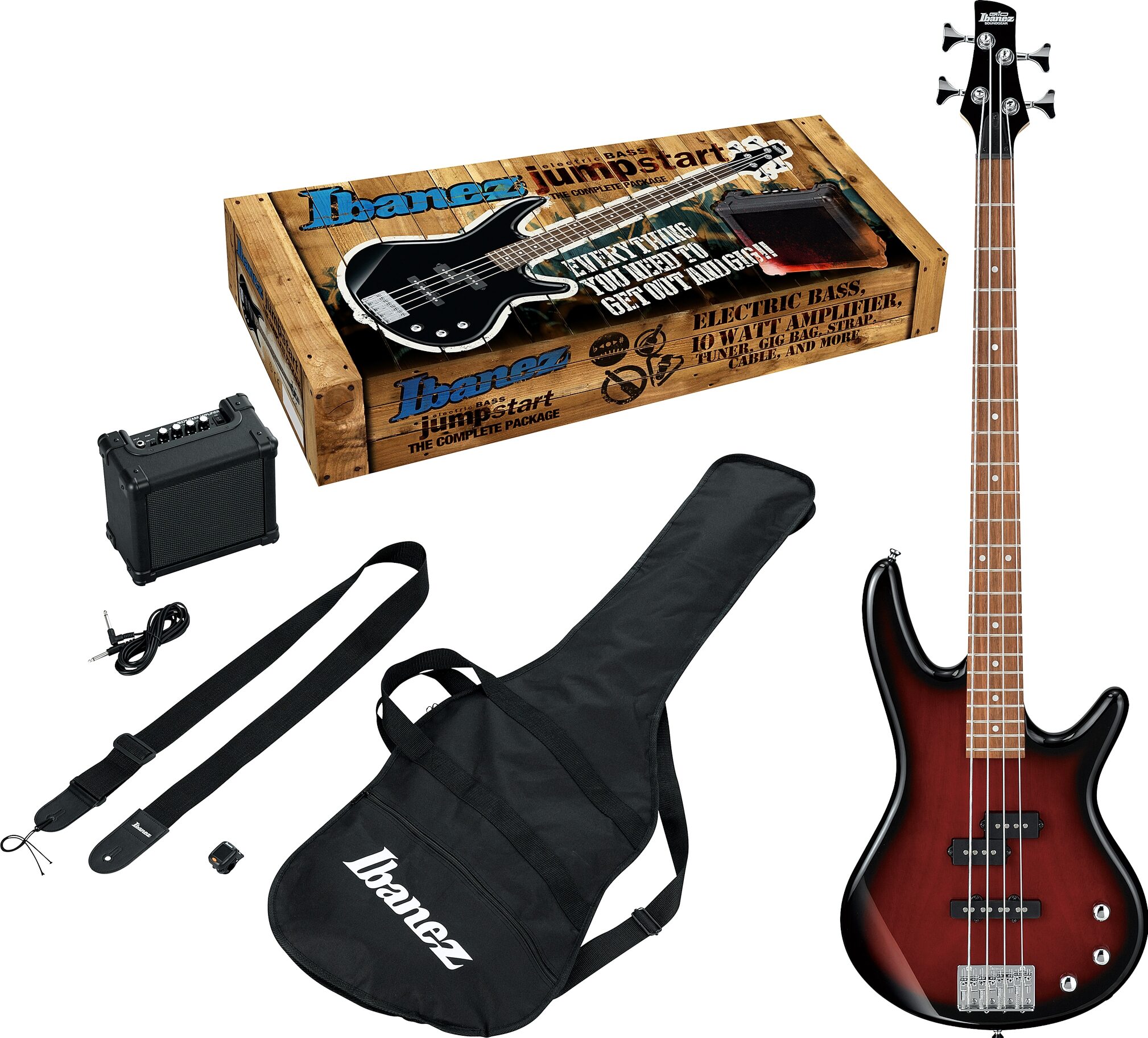 Ibanez IJSR190N Jumpstart Bass Pack, Action Position Back