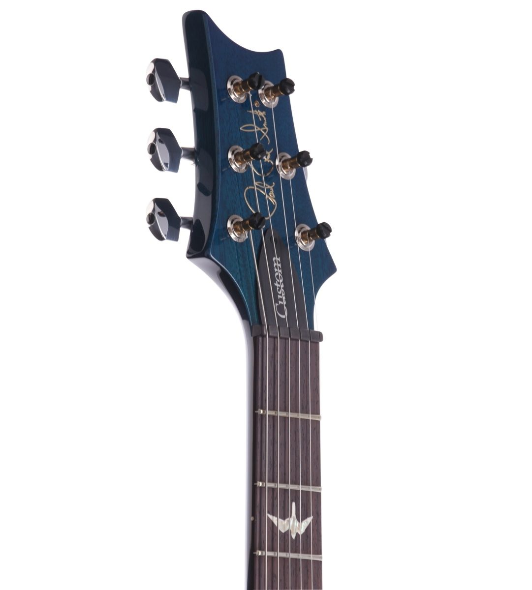 PRS Paul Reed Smith Custom 24 2013 Electric Guitar (with Case), Makena Blue - Headstock Front