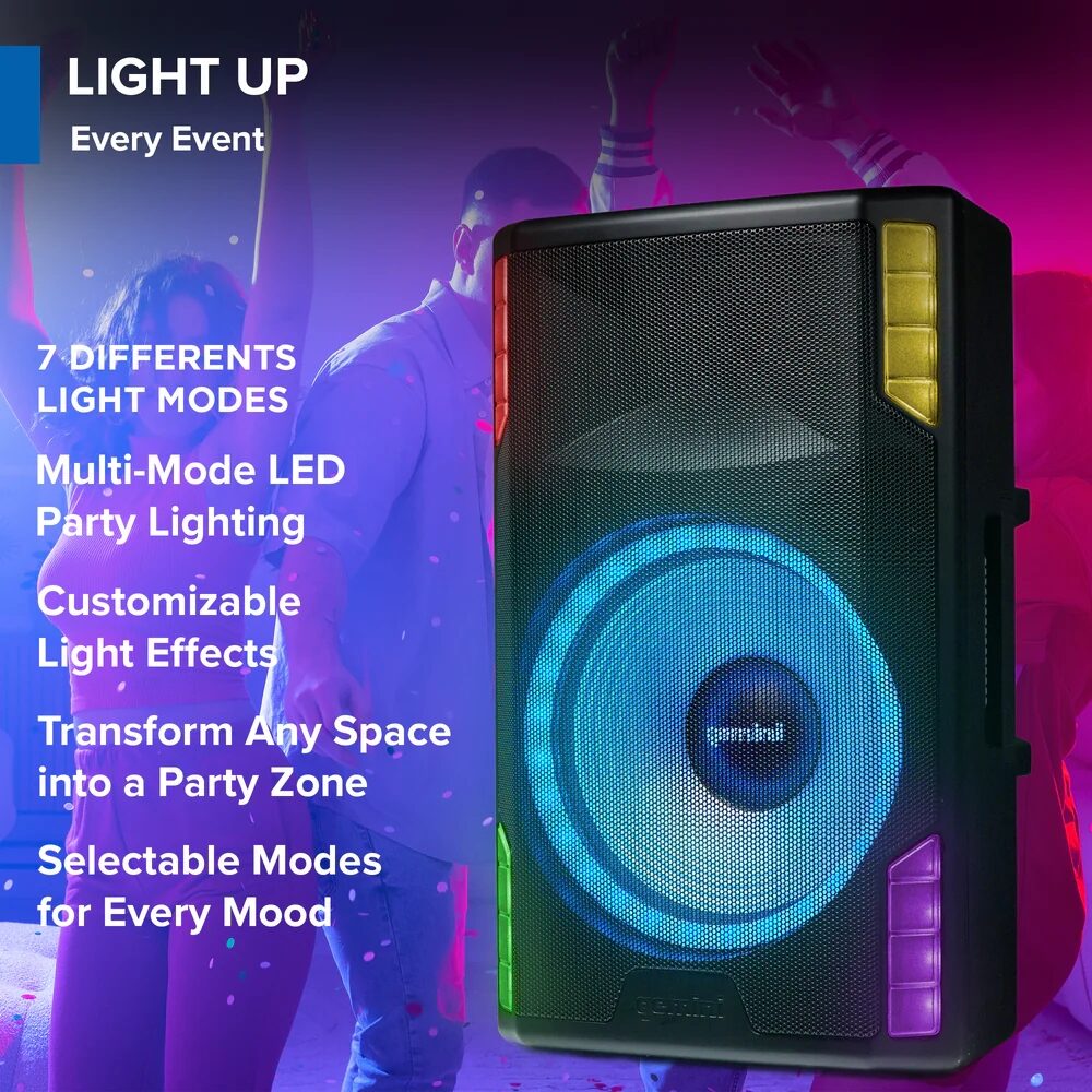 Gemini GSP-L5500PK Party PA Speaker Bundle with Speaker Stand and Microphone, Detail