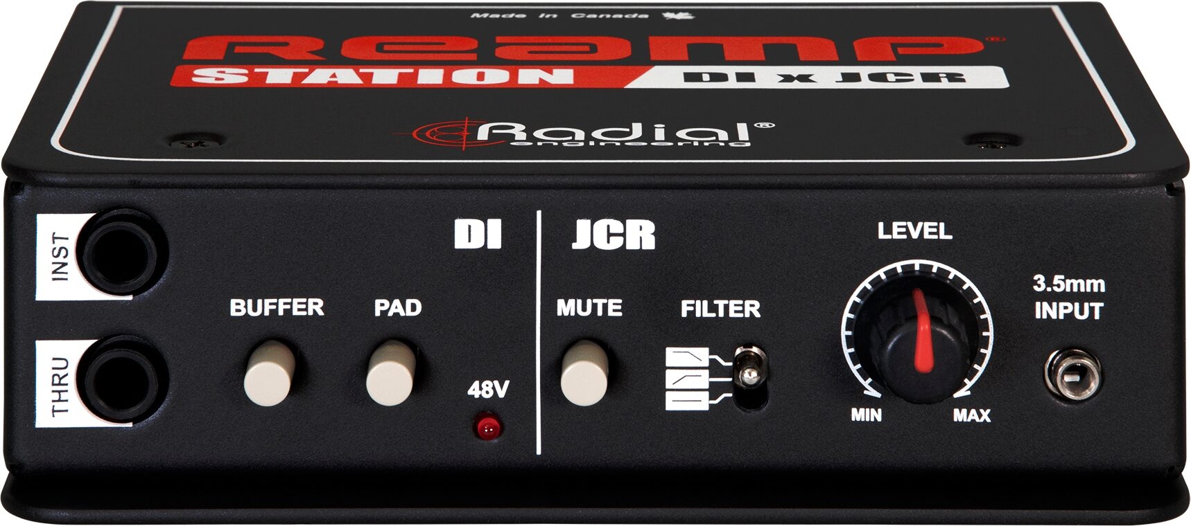 Radial Reamp Station Combination Active DI x JCR Reamper, New, Action Position Back