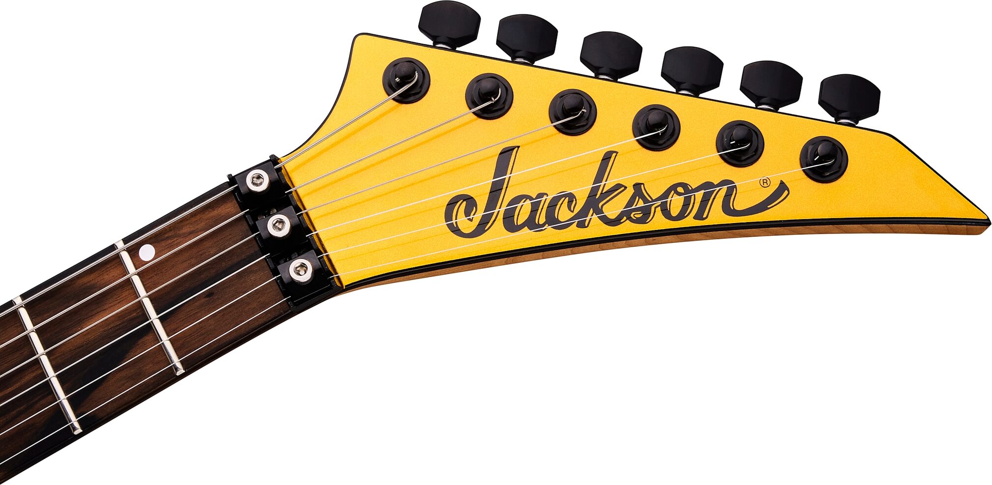 Jackson American Series Virtuoso Electric Guitar (with Case), Gold Rush, Action Position Back