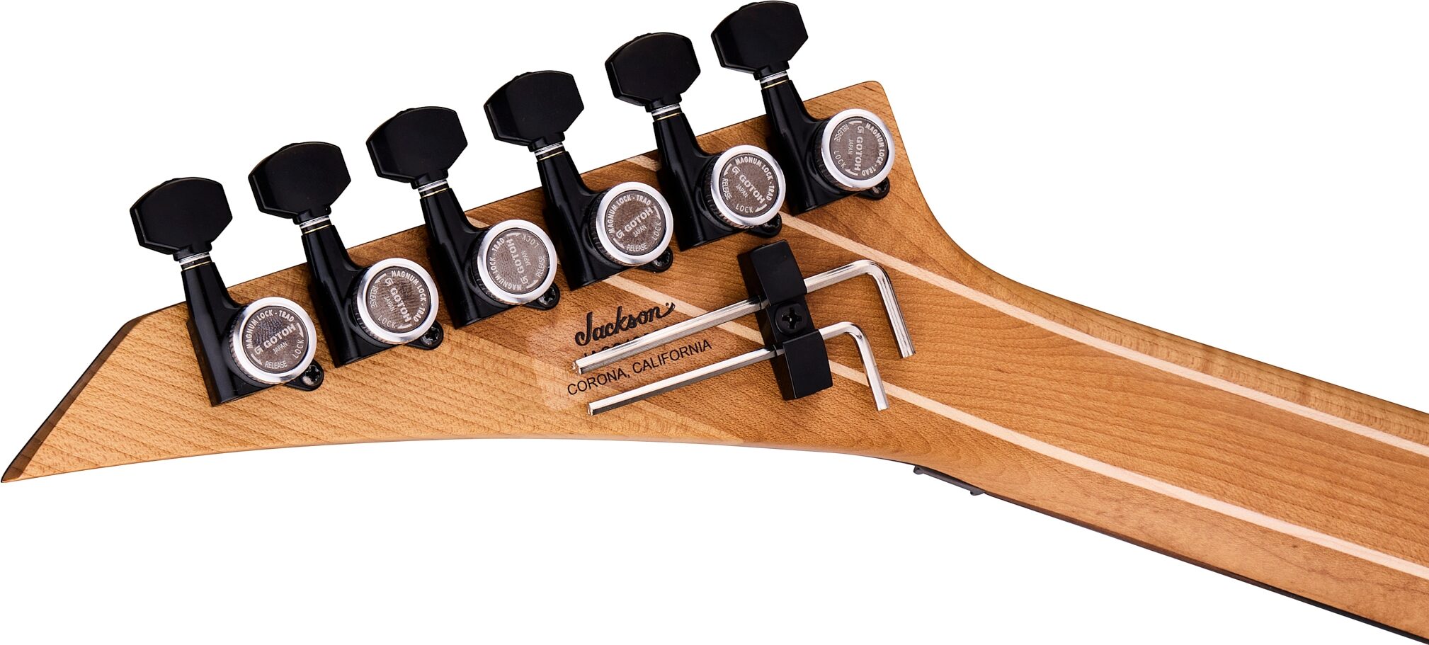 Jackson American Series Virtuoso Electric Guitar (with Case), Gold Rush, Action Position Back