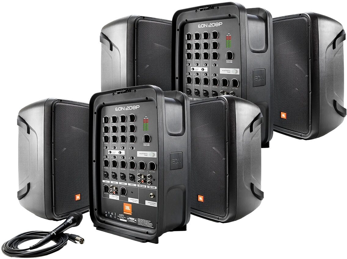 JBL EON 208P Portable PA System, Pair, pack