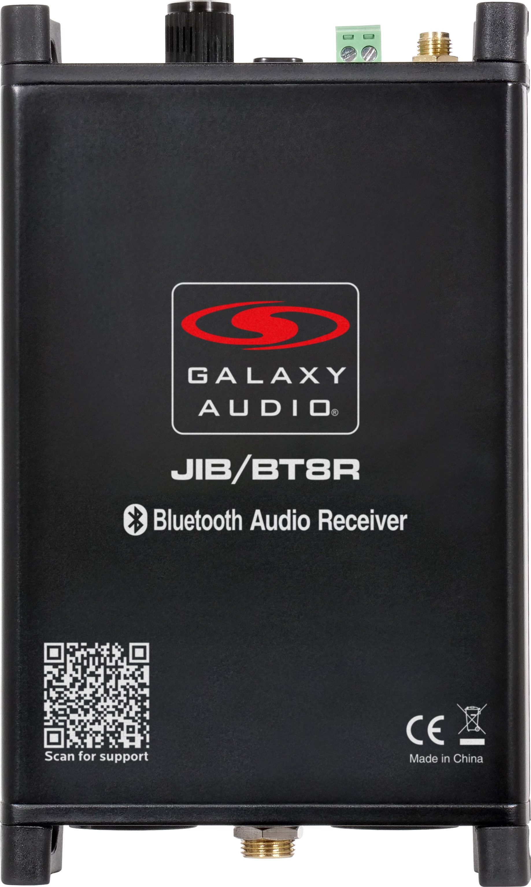 Galaxy Audio JIB/BT8R Stereo Bluetooth Receiver, Action Position Back