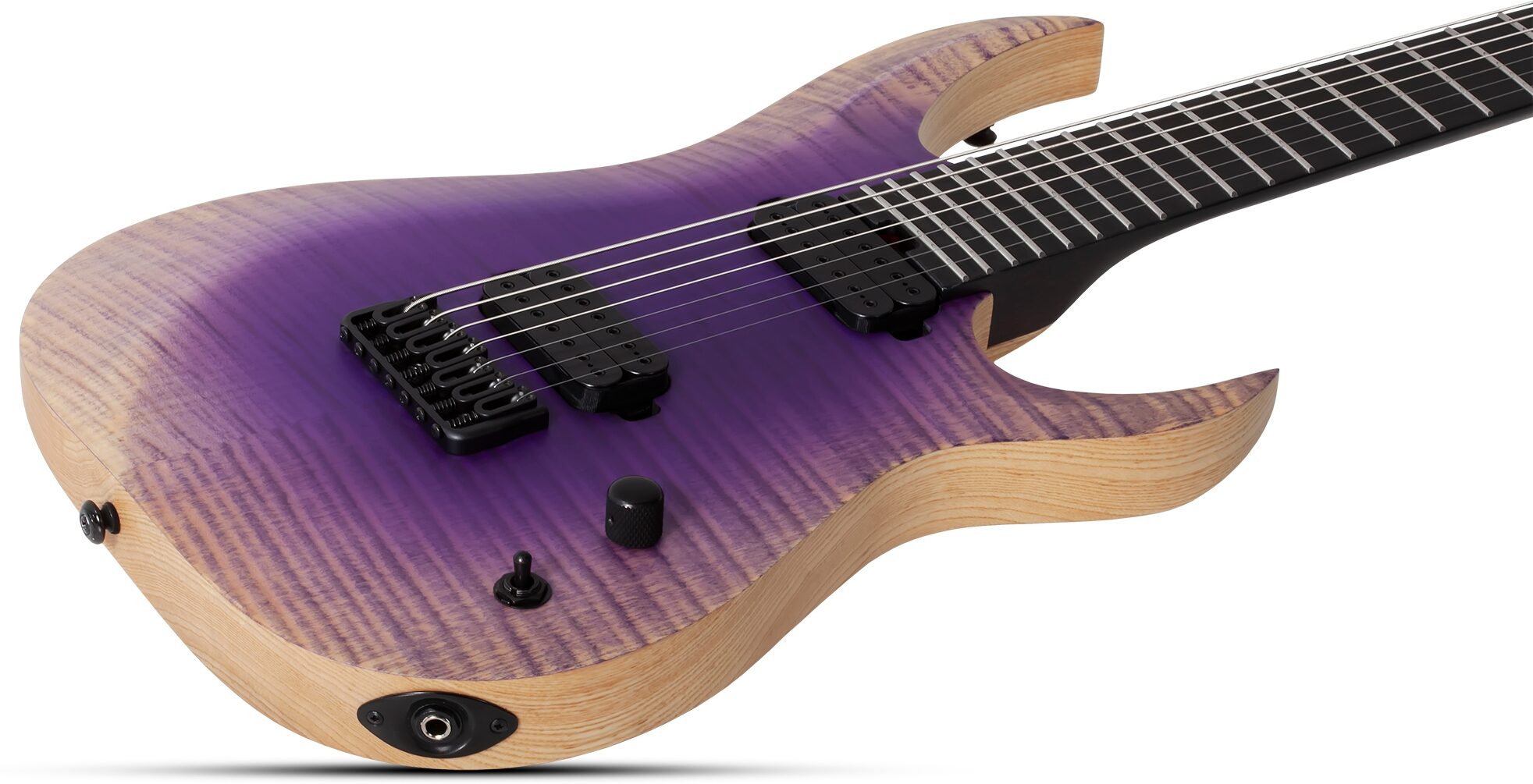 Schecter John Browne Tao-7 Electric Guitar, 7-String, Ozone Burst, Action Position Back