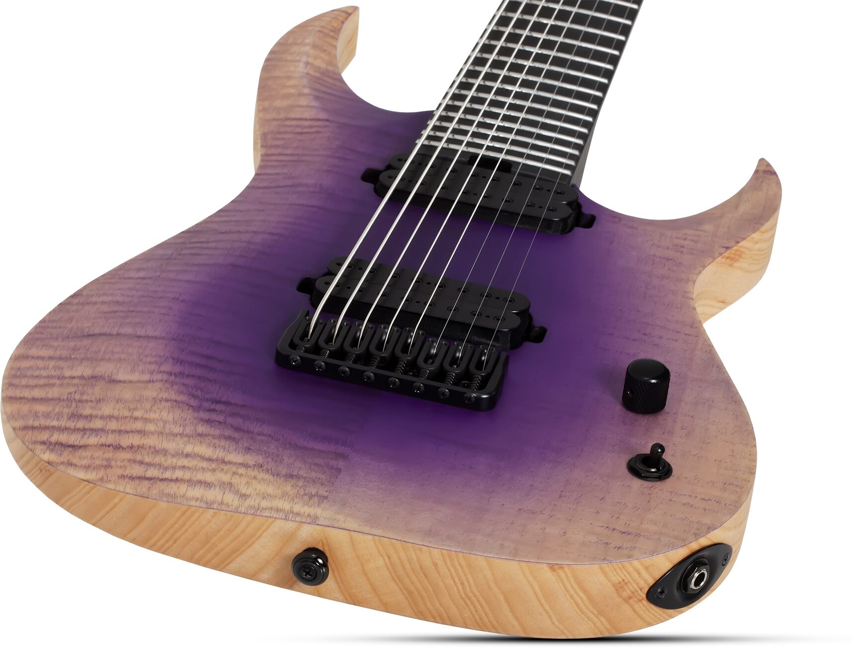 Schecter John Browne Tao-8 Electric Guitar, Ozone Burst, Action Position Back